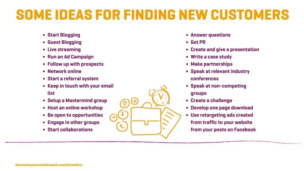 Ideas for finding more new customers