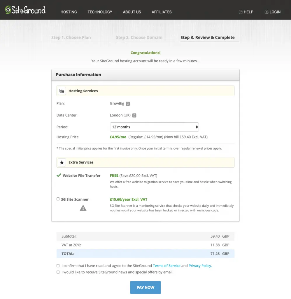 Review and complete your offer